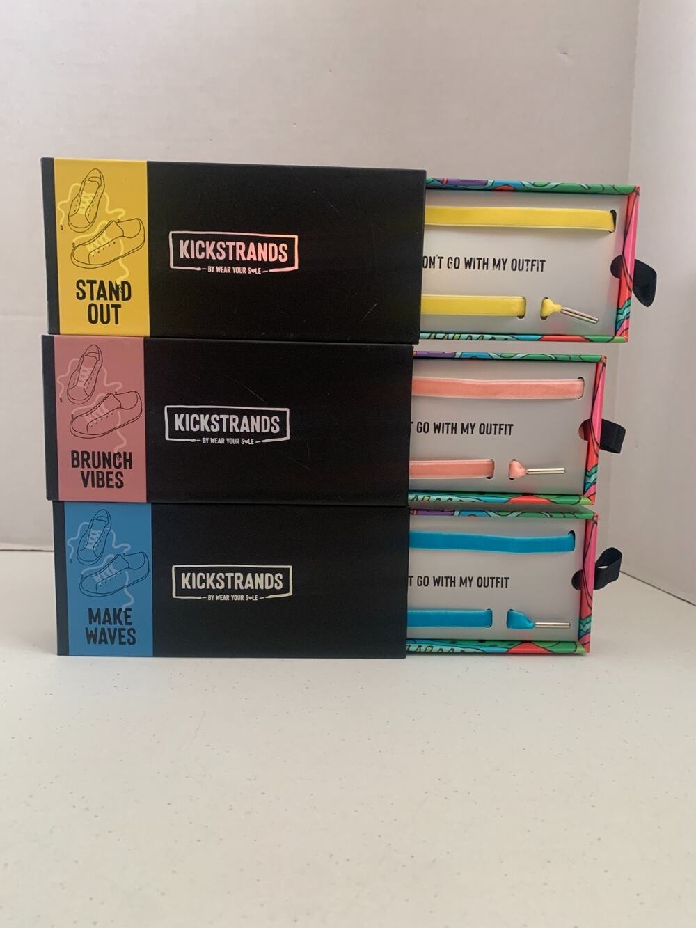 Wear Your Sole Kickstrands Lot Of 3 Velvet 43'' Shoe Laces Brand New